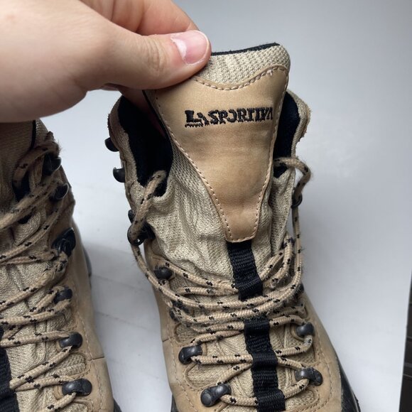VTG La Sportiva Thunder Gore-tex GTX Hiking Beige Ankle Boots Women's 8 US Read* - Picture 14 of 16